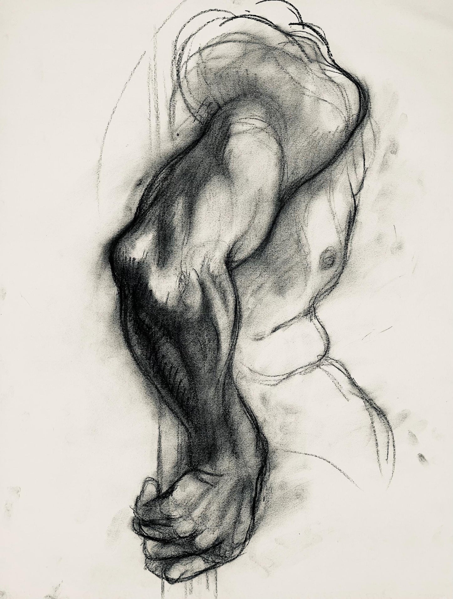 Ian Hornak, Renaissance Male Nude Figure Study, 1963, Original Drawing