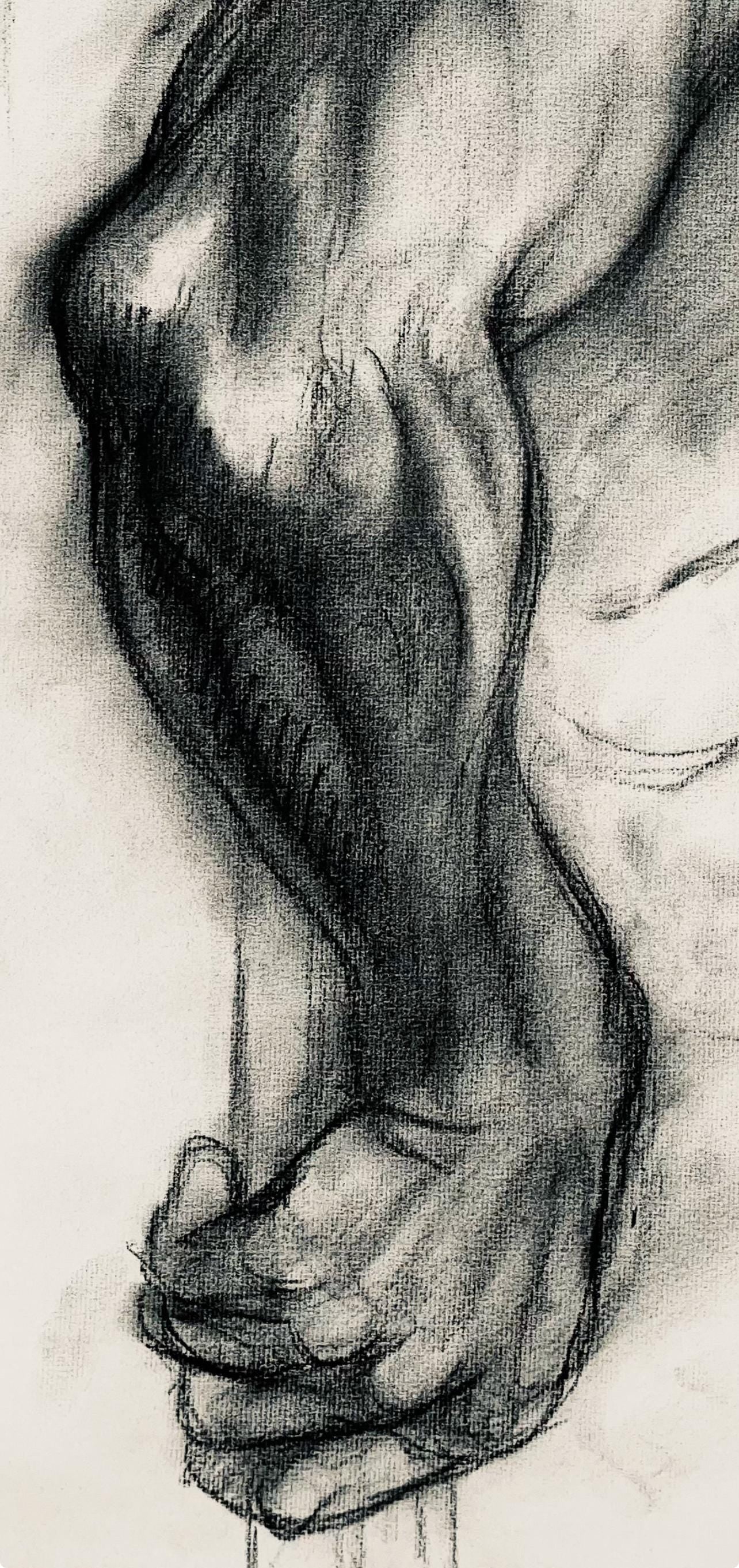 Ian Hornak, Renaissance Male Nude Figure Study, 1963, Original Drawing