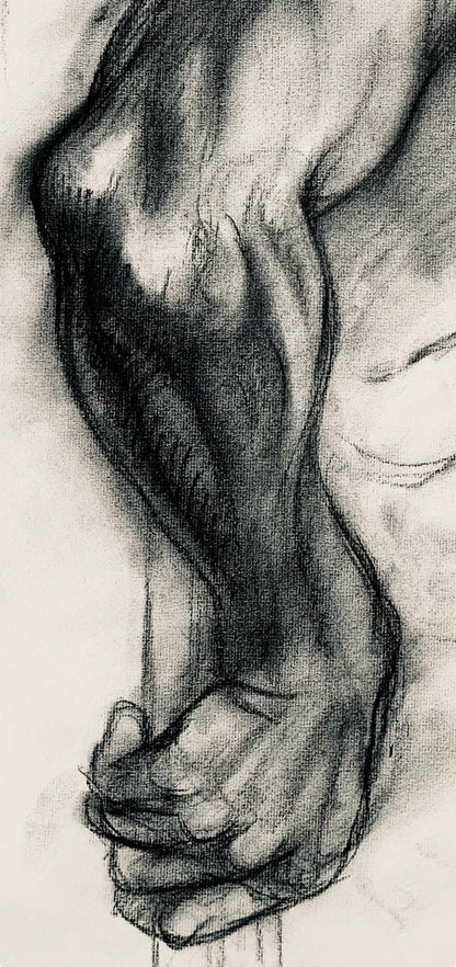 Ian Hornak, Renaissance Male Nude Figure Study, 1963, Original Drawing