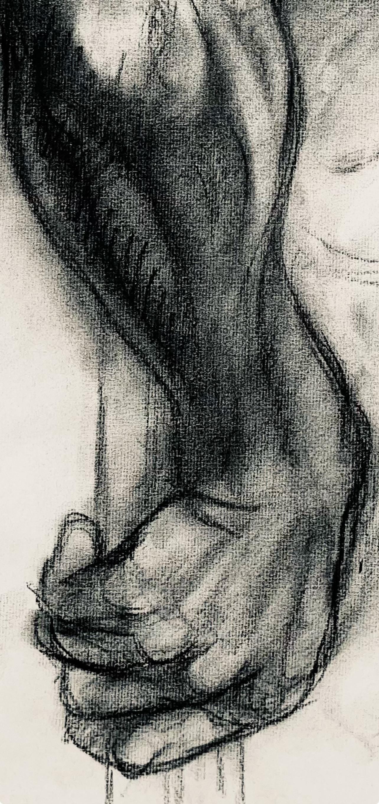 Ian Hornak, Renaissance Male Nude Figure Study, 1963, Original Drawing