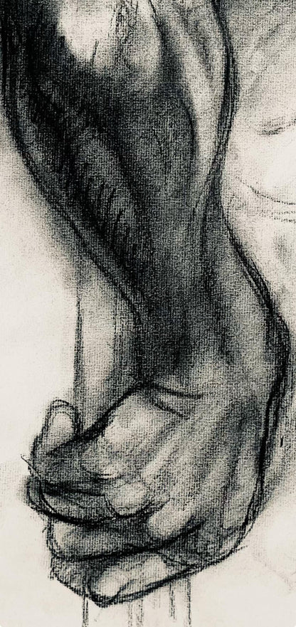 Ian Hornak, Renaissance Male Nude Figure Study, 1963, Original Drawing