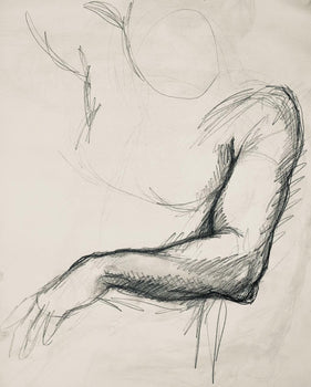 Ian Hornak, Renaissance Male Nude Figure Study, 1963, Original Drawing