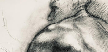 Ian Hornak, Renaissance Male Nude Figure Study, 1963, Original Drawing