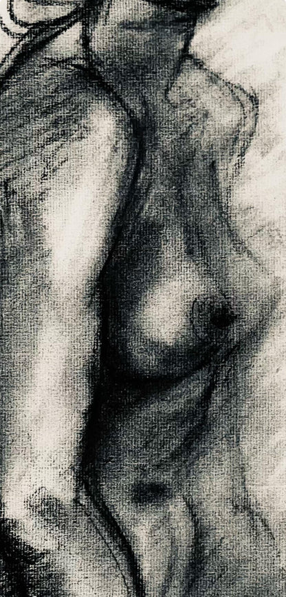 Ian Hornak, Renaissance Female Nude Figure Study, 1963, Original Drawing