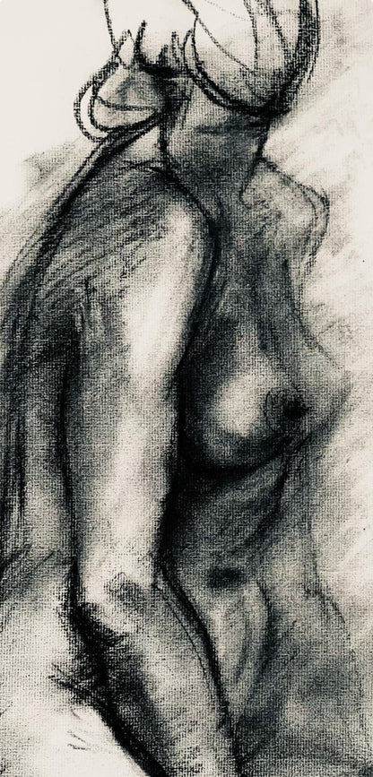 Ian Hornak, Renaissance Female Nude Figure Study, 1963, Original Drawing