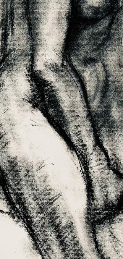 Ian Hornak, Renaissance Female Nude Figure Study, 1963, Original Drawing