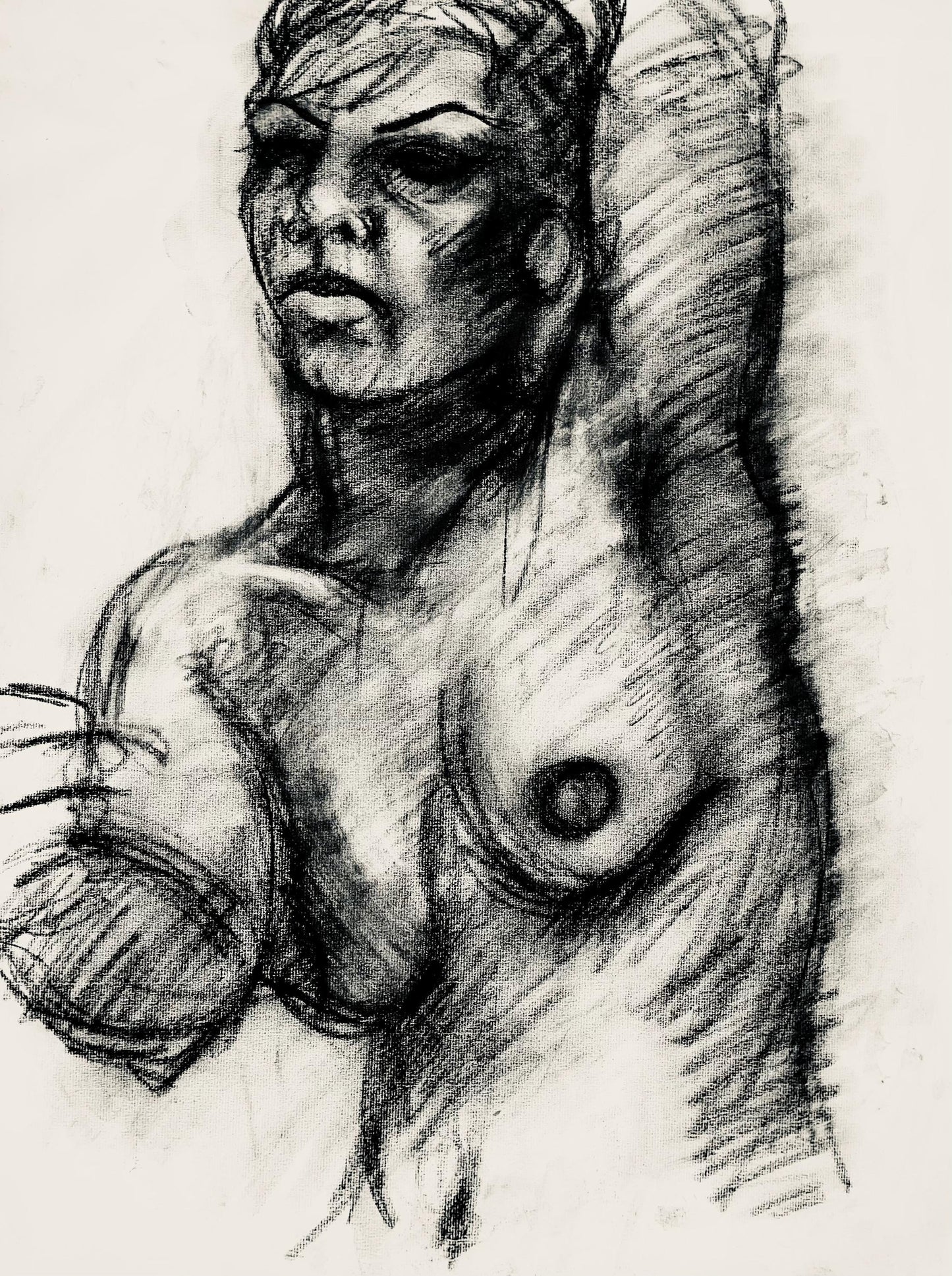 Ian Hornak, Renaissance Female Nude Figure Study, 1963, Original Drawing