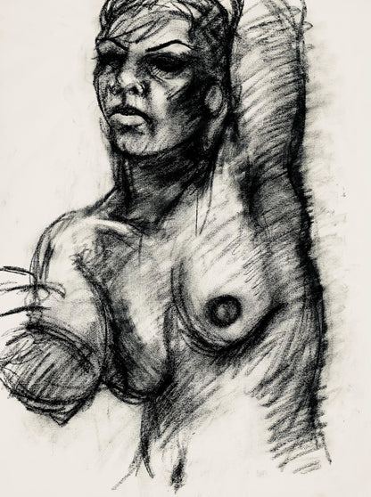 Ian Hornak, Renaissance Female Nude Figure Study, 1963, Original Drawing