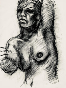 Ian Hornak, Renaissance Female Nude Figure Study, 1963, Original Drawing