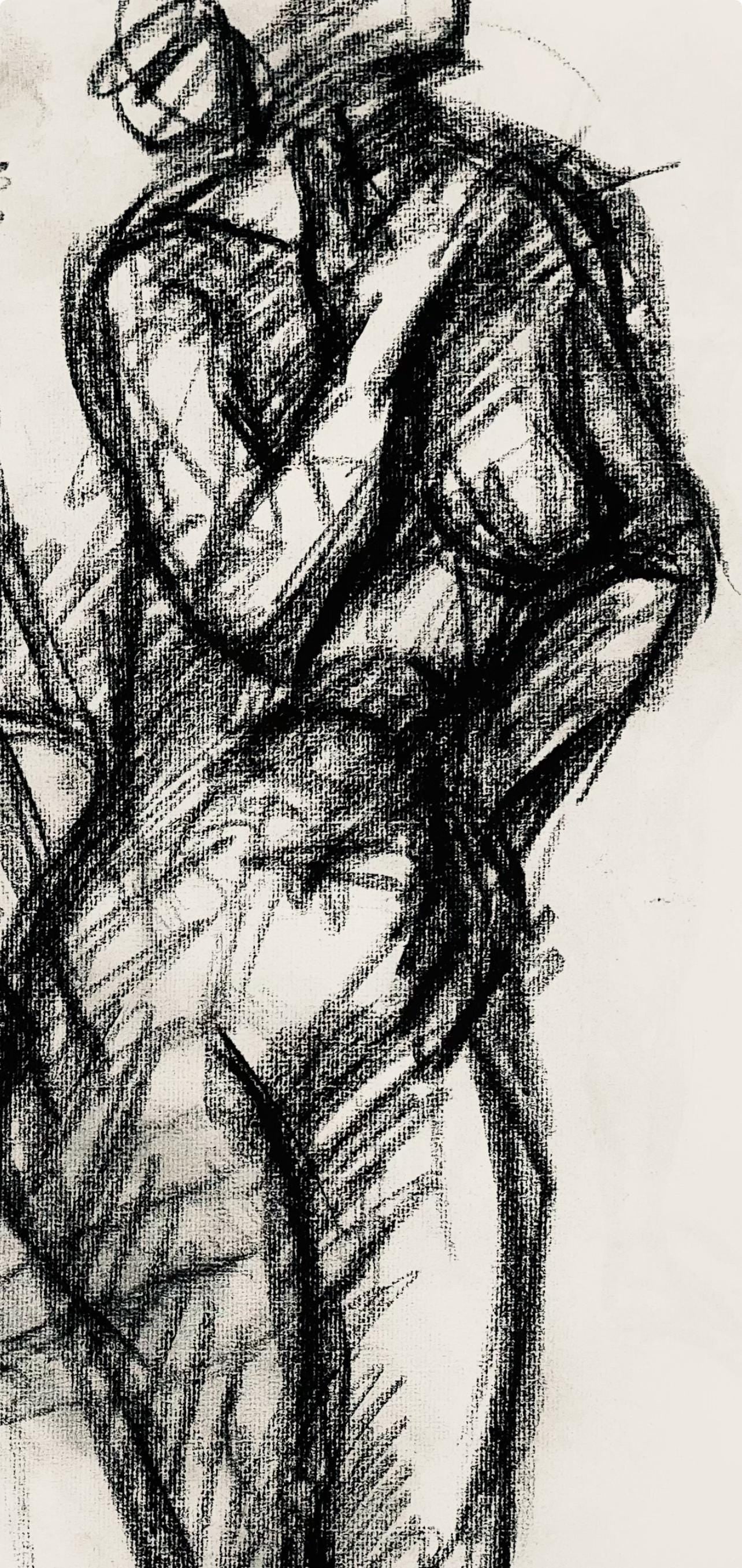 Ian Hornak, Renaissance Female Nude Figure Study, 1963, Original Drawing