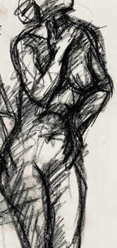 Ian Hornak, Renaissance Female Nude Figure Study, 1963, Original Drawing