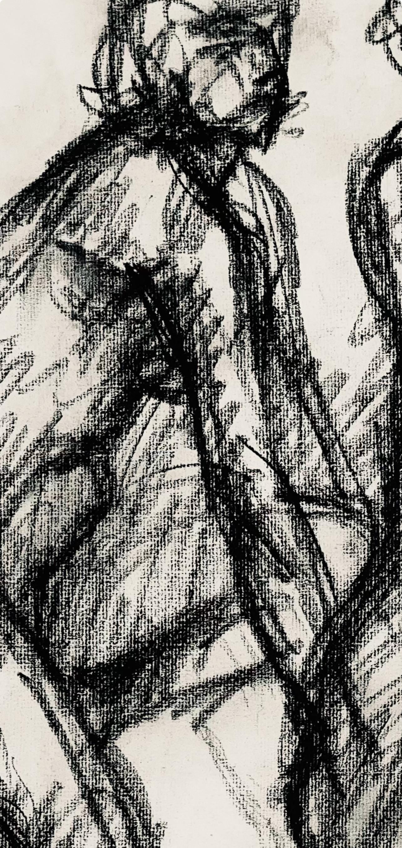 Ian Hornak, Renaissance Female Nude Figure Study, 1963, Original Drawing