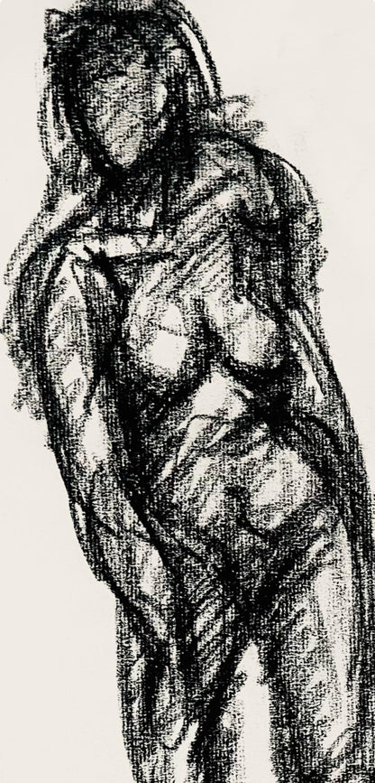 Ian Hornak, Renaissance Female Nude Figure Study, 1963, Original Drawing