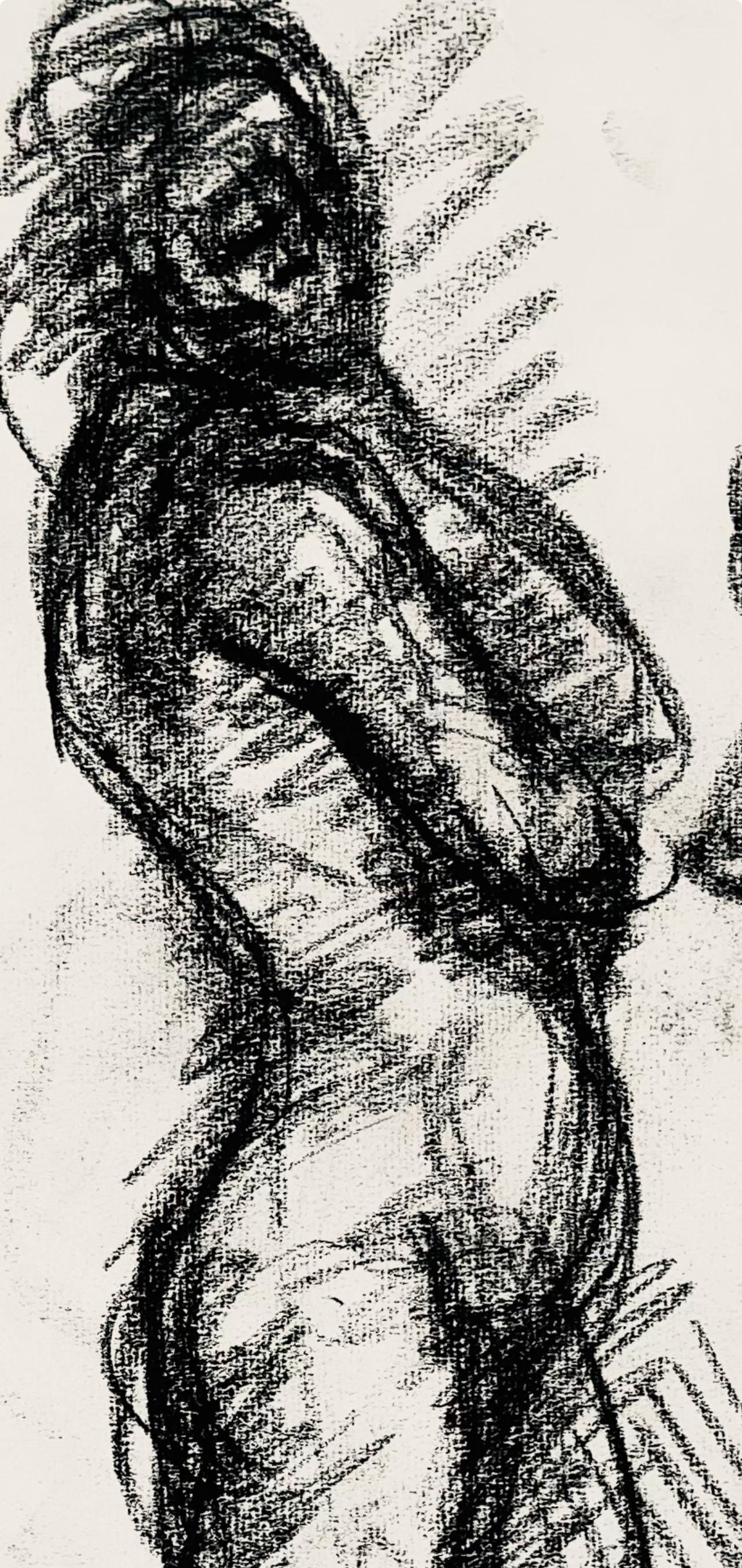 Ian Hornak, Renaissance Female Nude Figure Study, 1963, Original Drawing