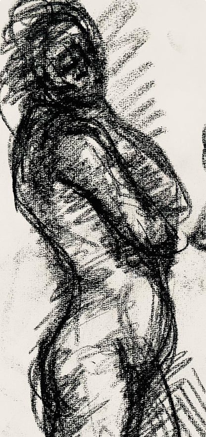Ian Hornak, Renaissance Female Nude Figure Study, 1963, Original Drawing