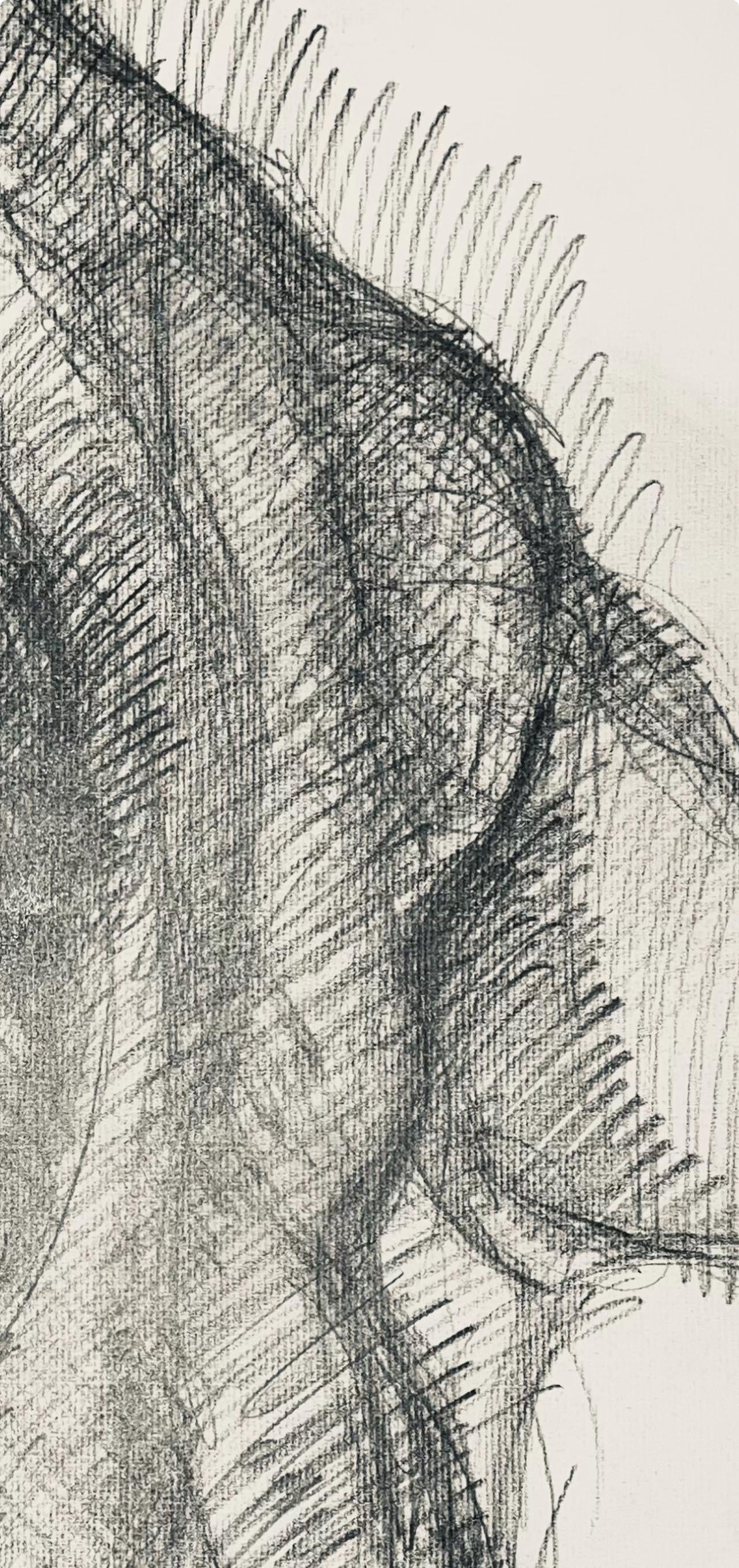 Ian Hornak, Renaissance Female Nude Figure Study, 1963, Original Drawing
