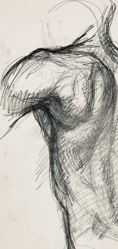Ian Hornak, Renaissance Male Nude Figure Study, 1963, Original Drawing