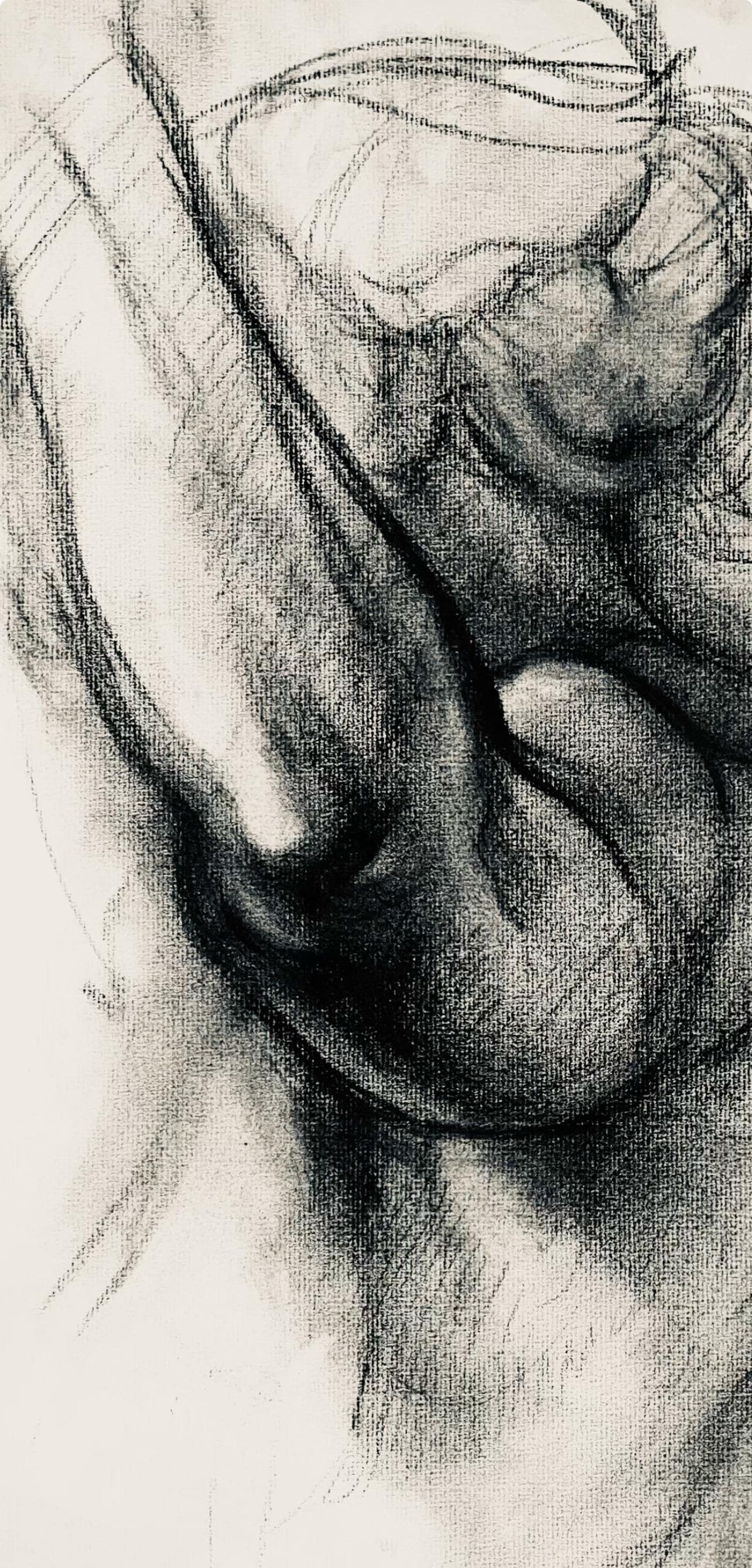 Ian Hornak, Renaissance Female Nude Figure Study, 1963, Original Drawing