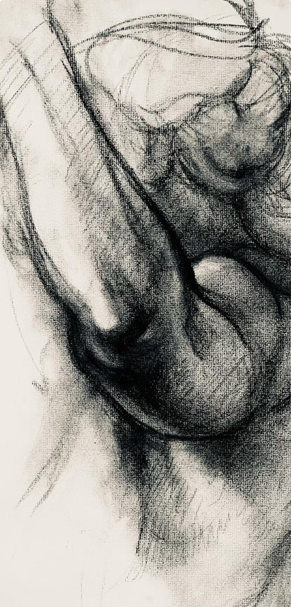 Ian Hornak, Renaissance Female Nude Figure Study, 1963, Original Drawing