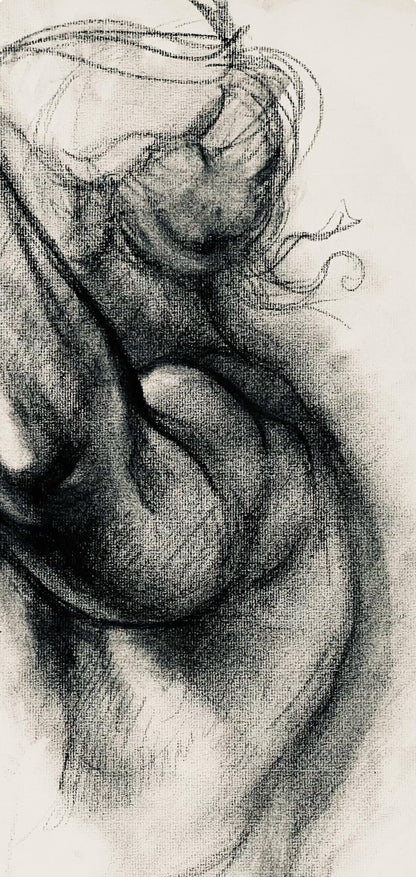 Ian Hornak, Renaissance Female Nude Figure Study, 1963, Original Drawing