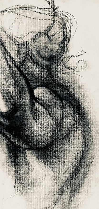 Ian Hornak, Renaissance Female Nude Figure Study, 1963, Original Drawing