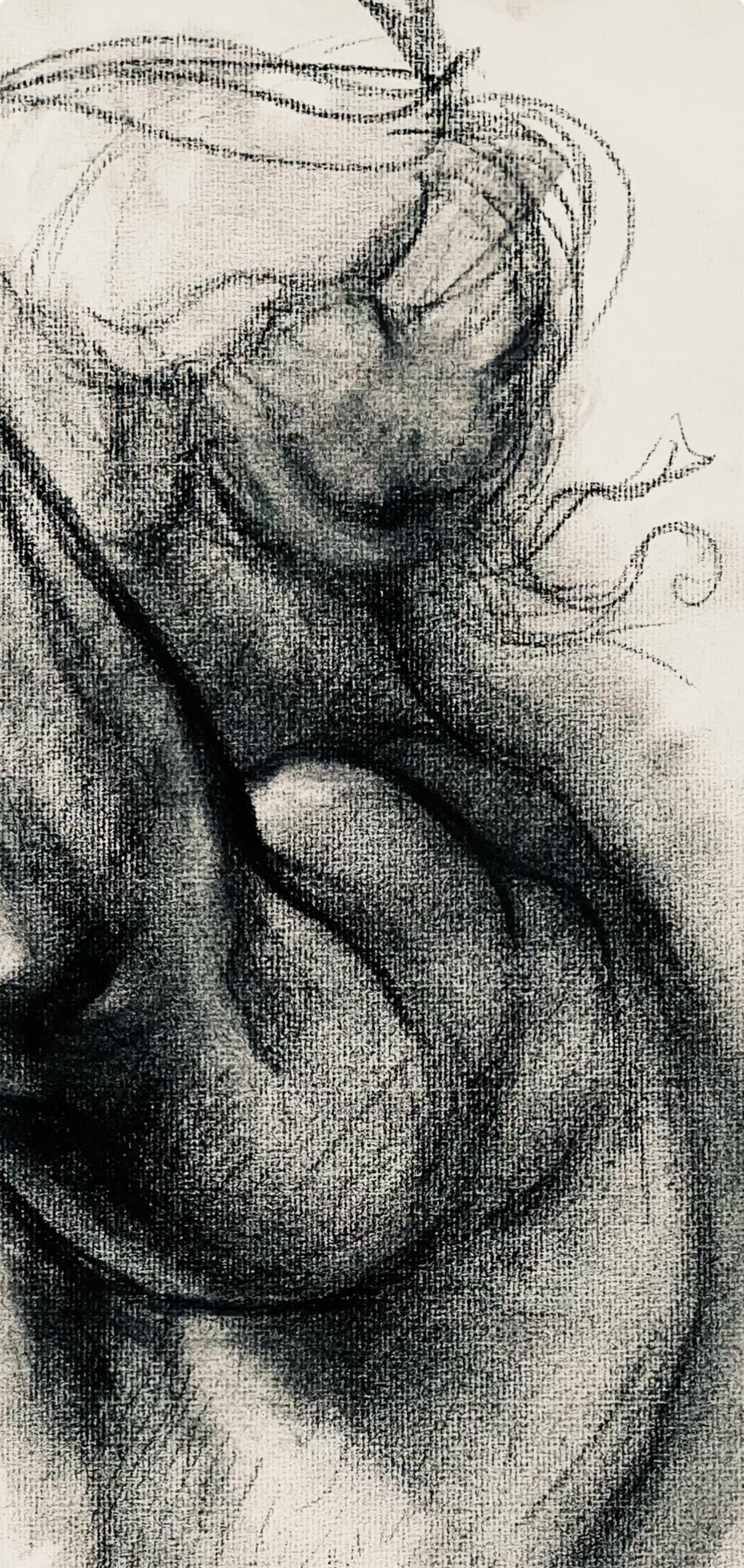 Ian Hornak, Renaissance Female Nude Figure Study, 1963, Original Drawing