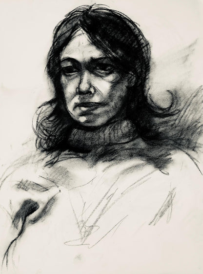 Ian Hornak, Renaissance Female Figure Study, 1963, Original Drawing