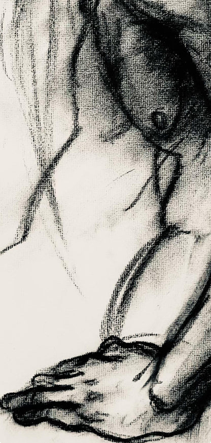 Ian Hornak, Renaissance Male Nude Figure Study, 1963, Original Drawing