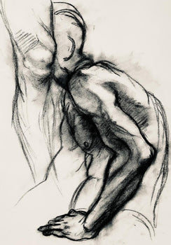 Ian Hornak, Renaissance Male Nude Figure Study, 1963, Original Drawing