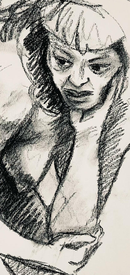 Ian Hornak, Renaissance Female Nude Figure Study, 1963, Original Drawing