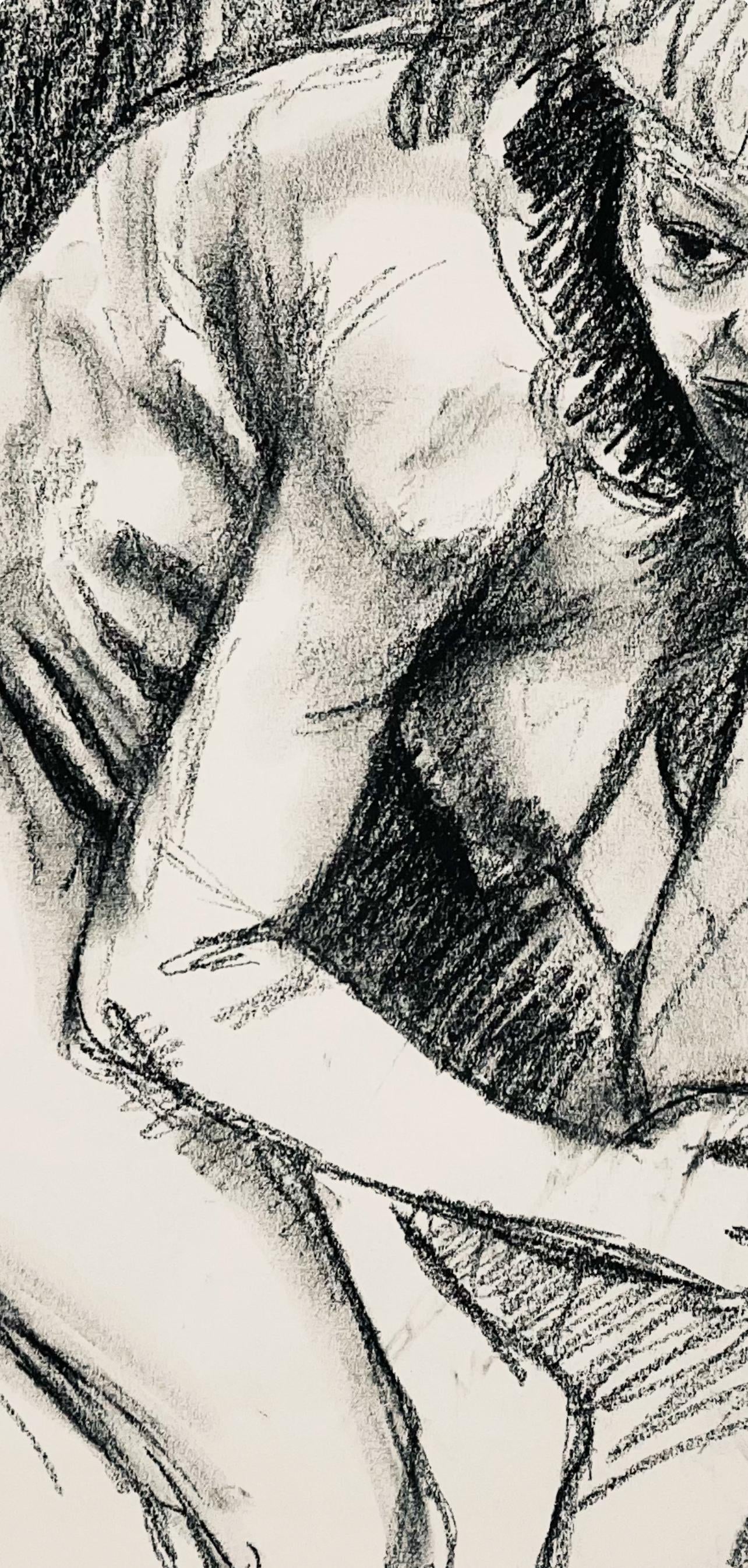 Ian Hornak, Renaissance Female Nude Figure Study, 1963, Original Drawing