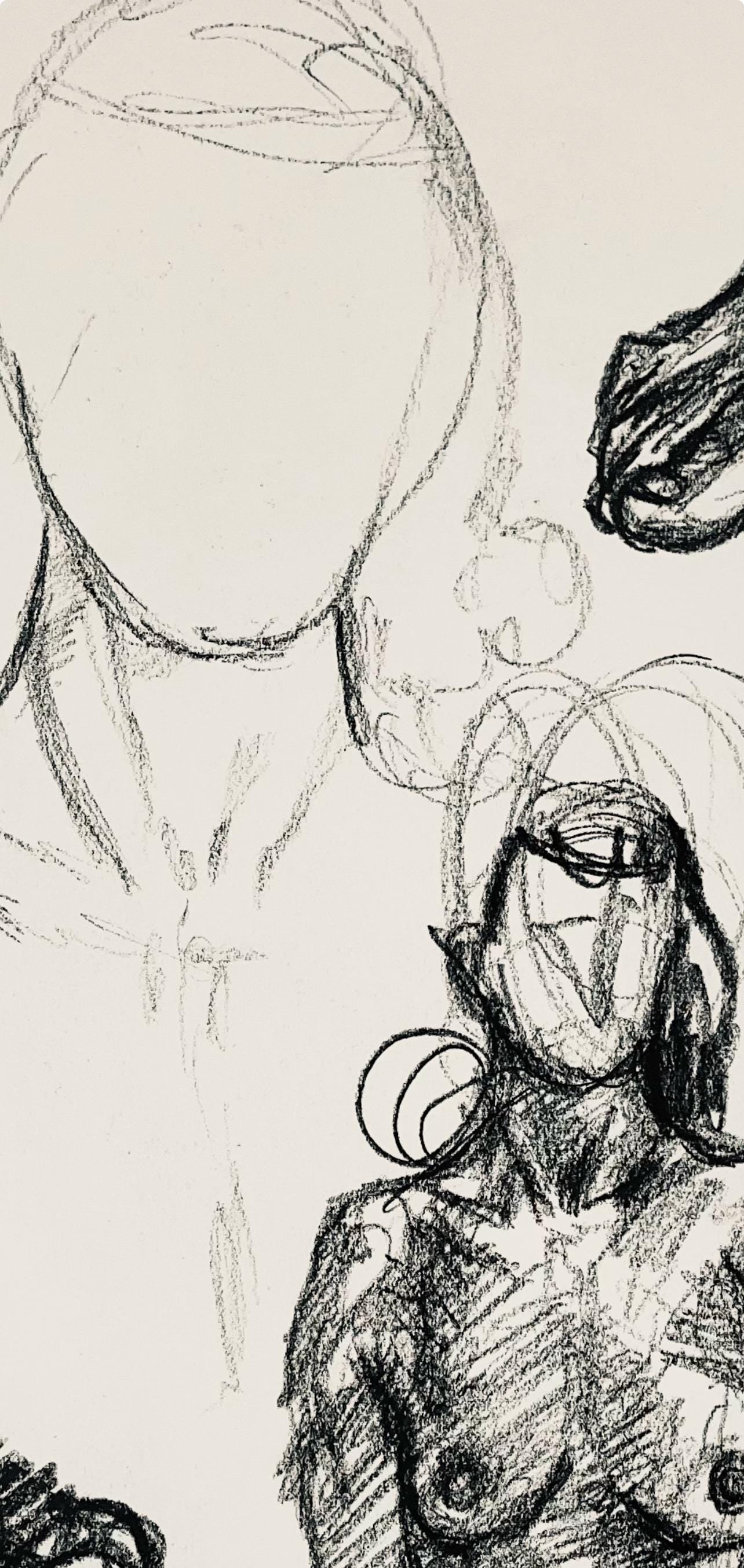 Ian Hornak, Renaissance Female Nude Figure Study, 1963, Original Drawing