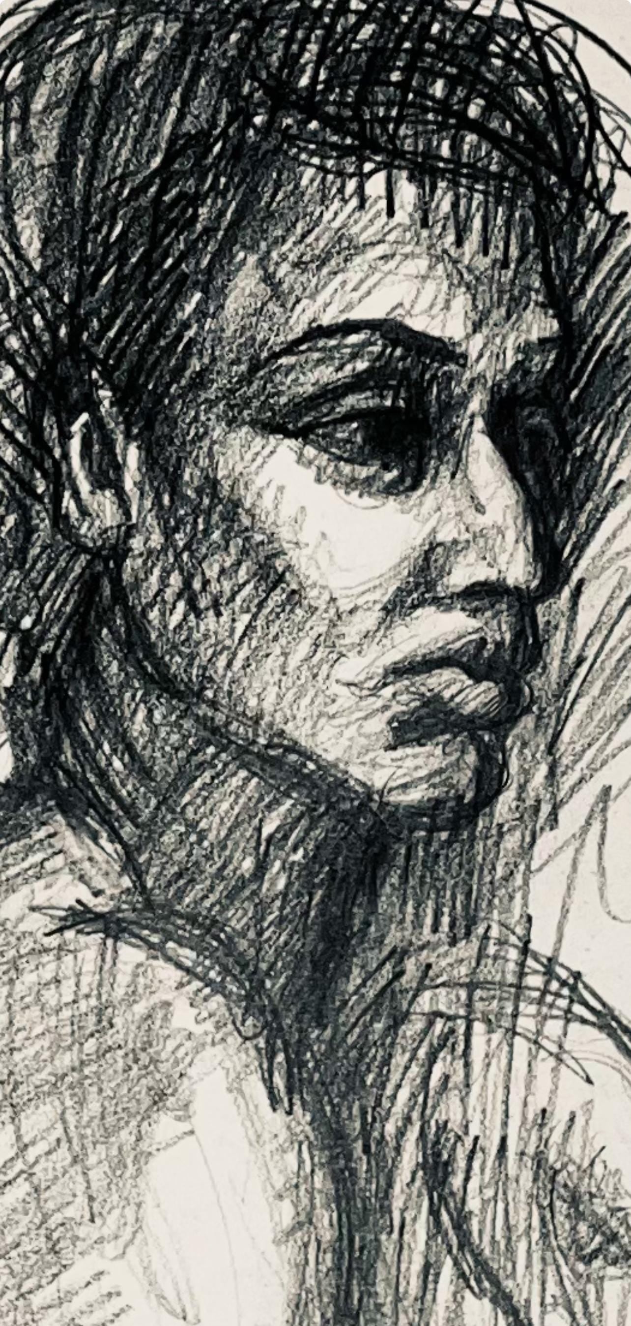 Ian Hornak, Renaissance Female Nude Figure Study, 1963, Original Drawing