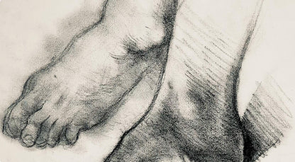 Ian Hornak, Renaissance Foot Study, 1963, Original Drawing