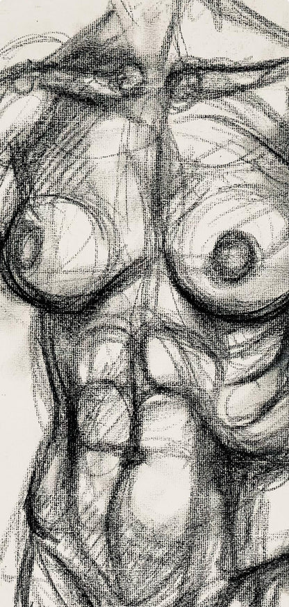 Ian Hornak, Renaissance Female Nude Figure Study, 1963, Original Drawing