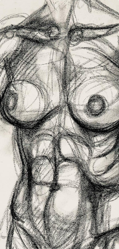 Ian Hornak, Renaissance Female Nude Figure Study, 1963, Original Drawing