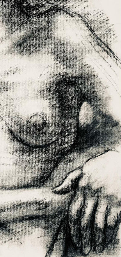 Ian Hornak, Renaissance Female Nude Figure Study, 1963, Original Drawing