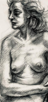 Ian Hornak, Renaissance Female Nude Figure Study, 1963, Original Drawing