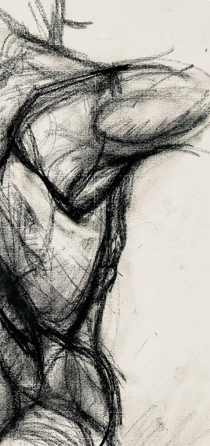 Ian Hornak, Renaissance Male Nude Figure Study, 1963, Original Drawing