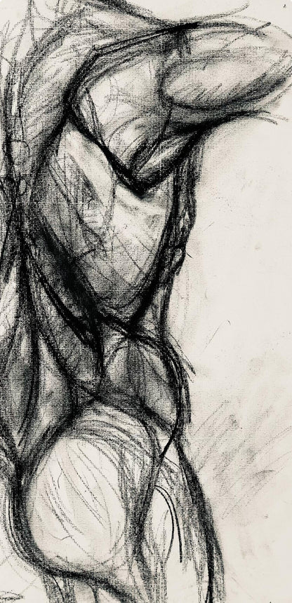 Ian Hornak, Renaissance Male Nude Figure Study, 1963, Original Drawing