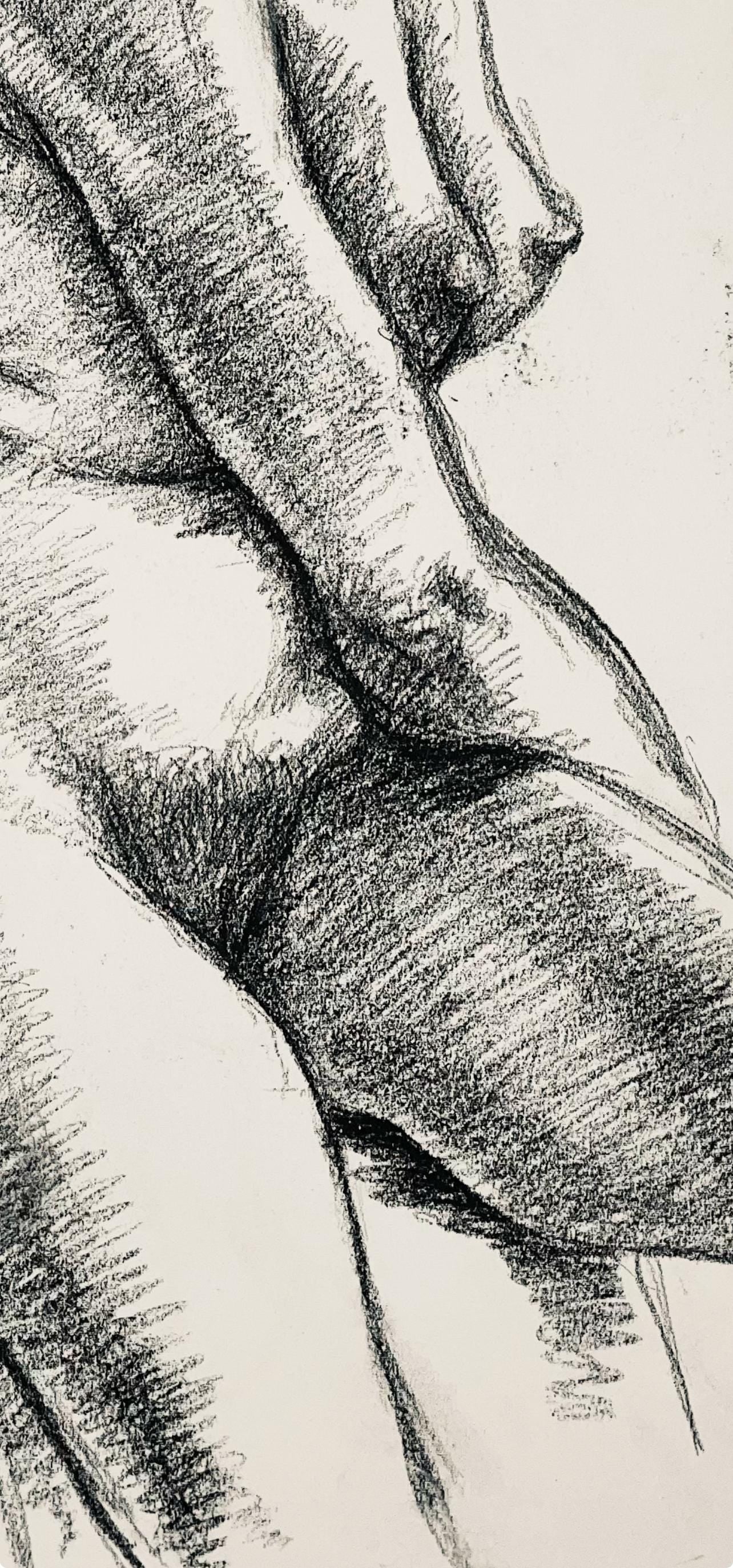 Ian Hornak, Renaissance Female Nude Figure Study, 1963, Original Drawing