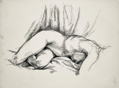 Ian Hornak, Renaissance Female Nude Figure Study, 1963, Original Drawing