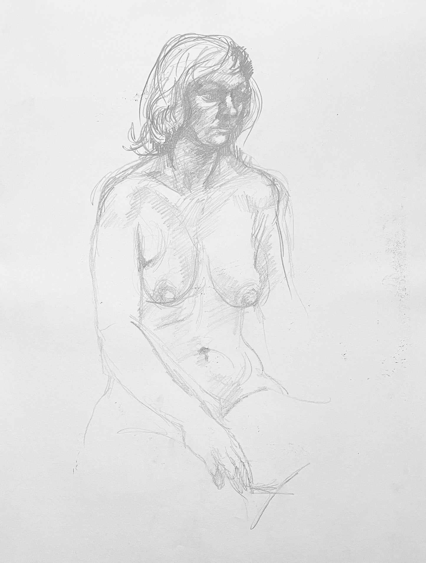 Ian Hornak, Renaissance Female Nude Figure Study, 1963, Original Drawing