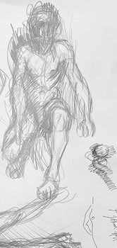 Ian Hornak, Renaissance Male Nude Figure Study, 1963, Original Drawing