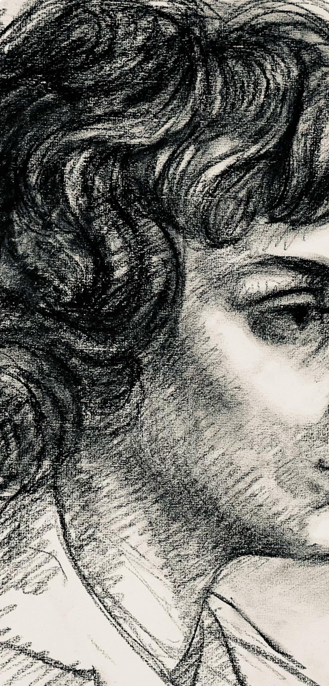 Ian Hornak, Renaissance Female Figure Study, 1963, Original Drawing