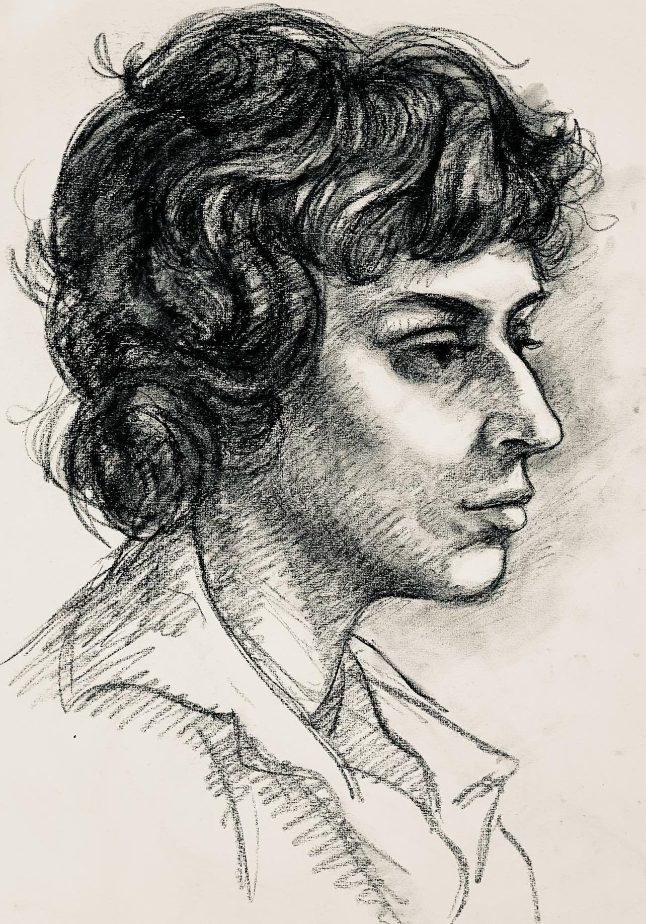 Ian Hornak, Renaissance Female Figure Study, 1963, Original Drawing