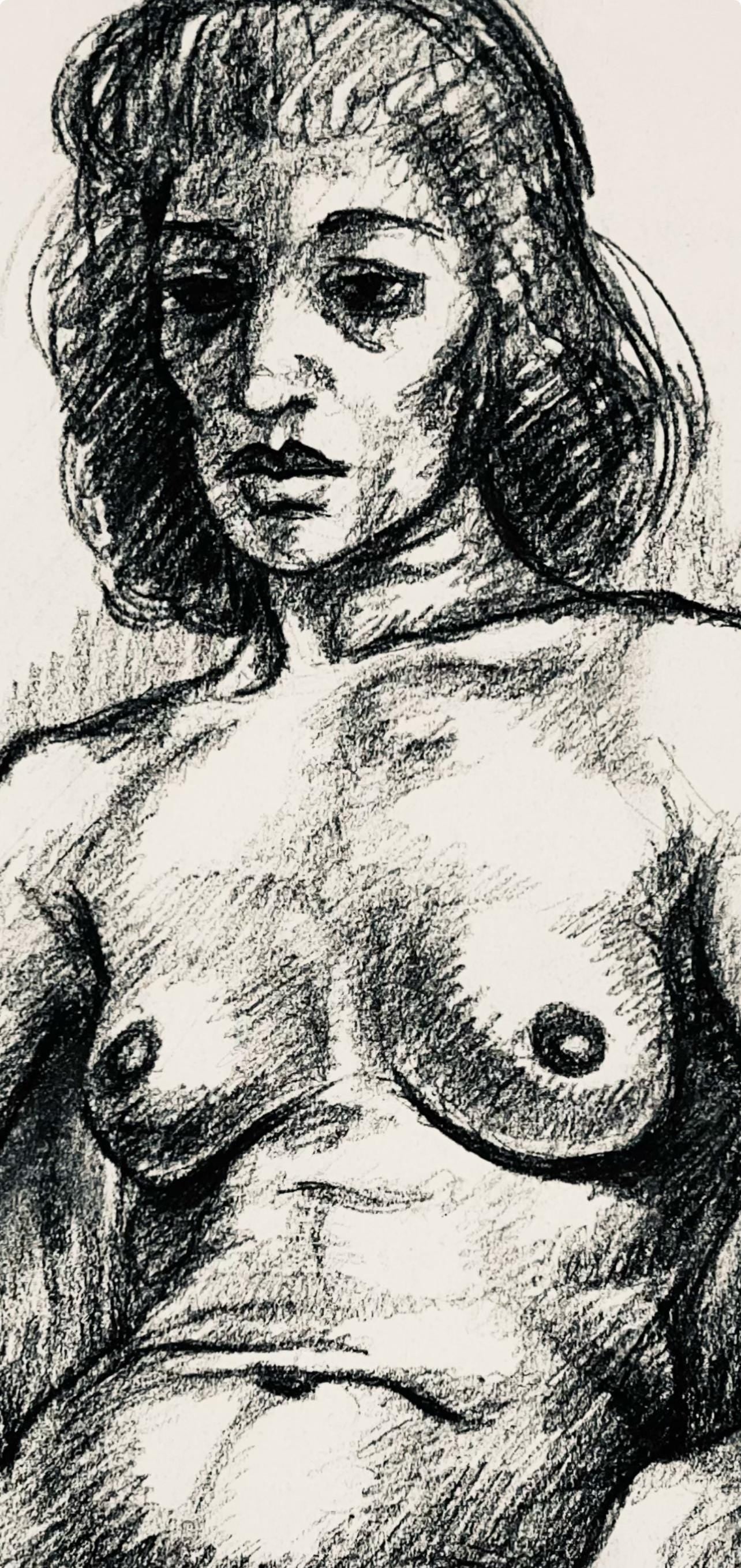 Ian Hornak, Renaissance Female Nude Figure Study, 1963, Original Drawing