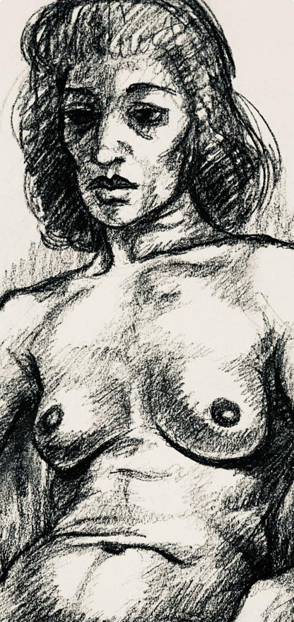 Ian Hornak, Renaissance Female Nude Figure Study, 1963, Original Drawing