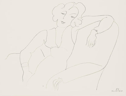 Henri Matisse, Srie B, Var. 3 (Duthuit 9), Henri Matisse, Dessins, Thmes Et Variations, Lithograph