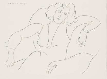 Henri Matisse, Srie B, Var. 4 (Duthuit 9), Henri Matisse, Dessins, Thmes Et Variations, Lithograph